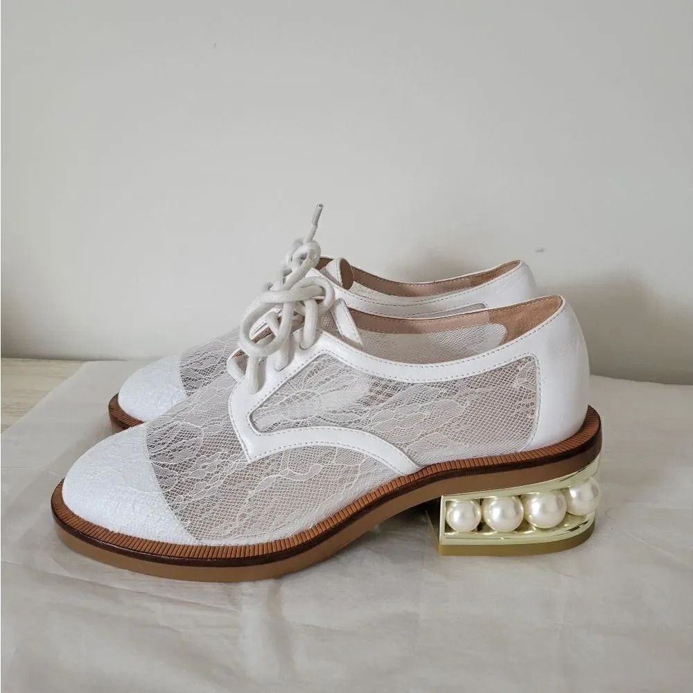 NWOT NICHOLAS KIRKWOOD Casati Pearly Derby, White